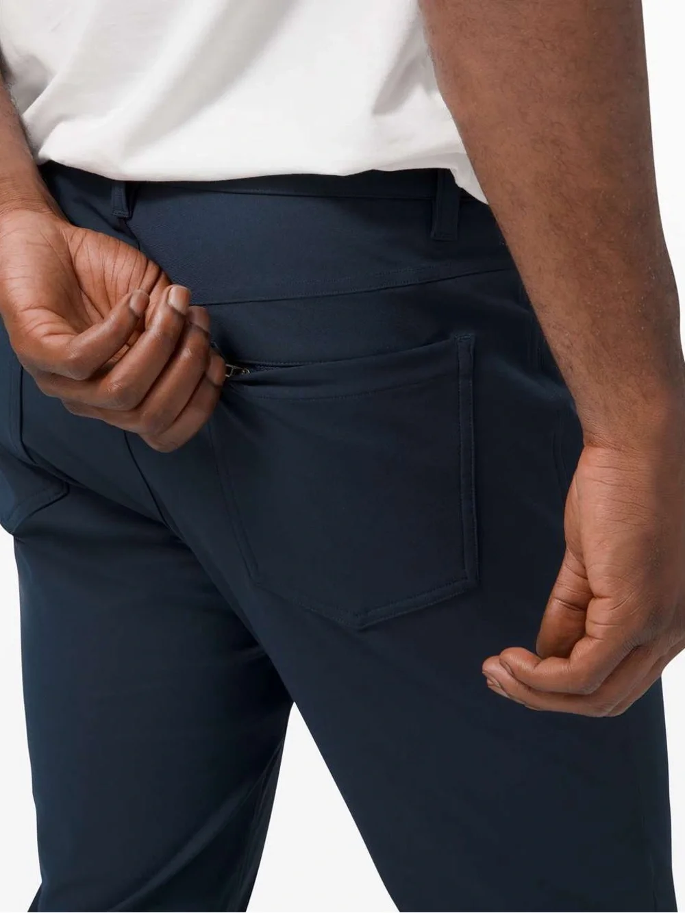 Lululemon Men's ABC Pants Navy Blue Slim Fit Warpstreme Size 31x30 *681